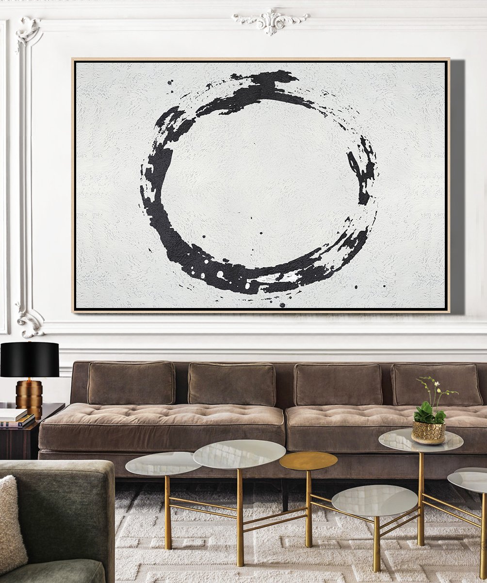 Horizontal Minimalist Circle Art #MN19C